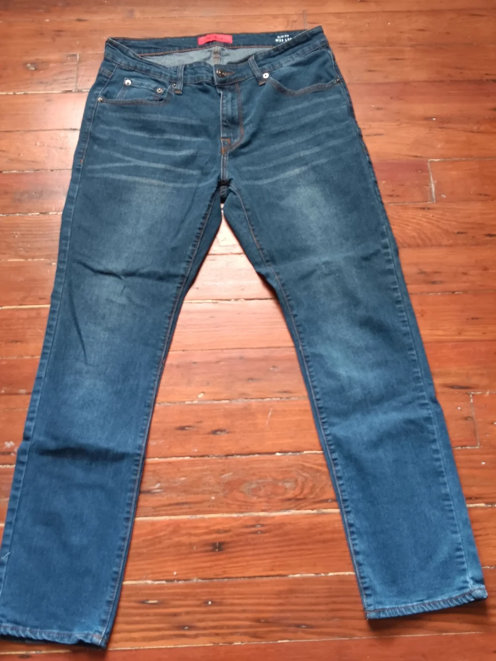 Y2K MBX Men's Dark Wash Slim Fit 5-Pocket Jeans W32 L30 | Like New